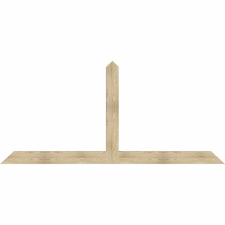 Ekena Millwork Portland Rough Sawn Timber Gable Bracket, Douglas Fir, 108"W x 49"H x 4"D x 6"F, 11/12 Pitch GBW108X49X0406POR00RDF